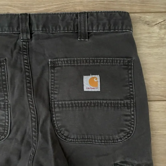 Carhartt Faded Gray Relaxed Fit Carpenter Gray 6 Pockets Sz 24x34 - Picture 8 of 8